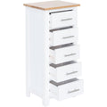 Commode gris clair pour coin nuit 5 tiroirs