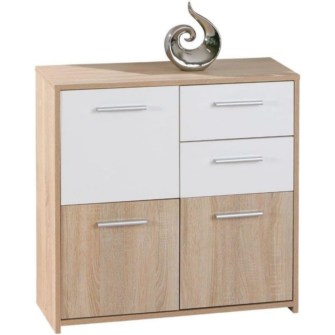 Chiffonnier marron avec 2 tiroirs