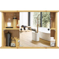 Armoire miroir marron avec etageres reglables 55 x 14 x 35.5 cm