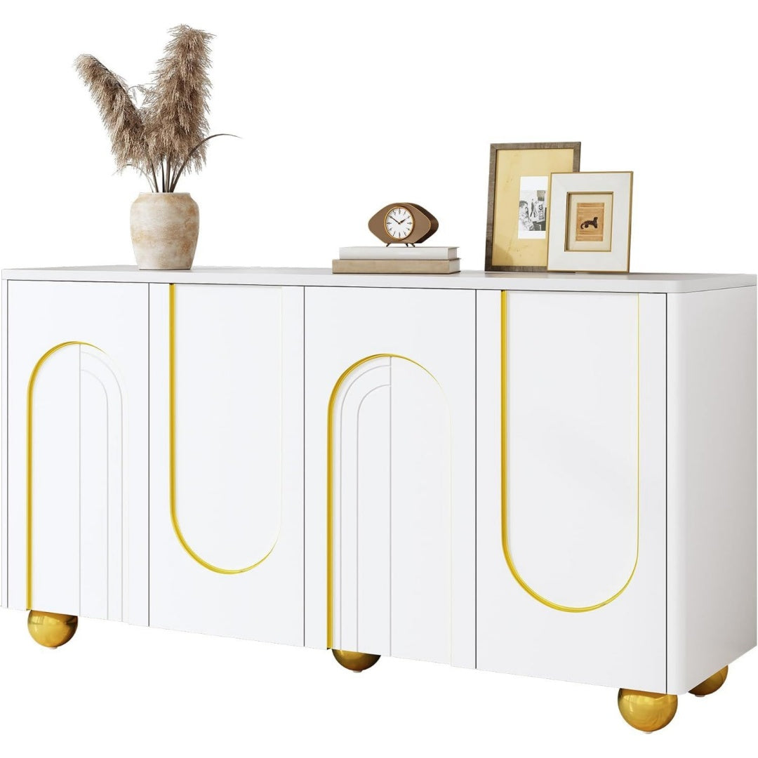 Style Moderne, buffet gris clair