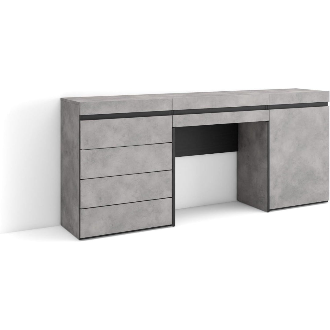 Chiffonnier Grise 4 tiroirs moderne