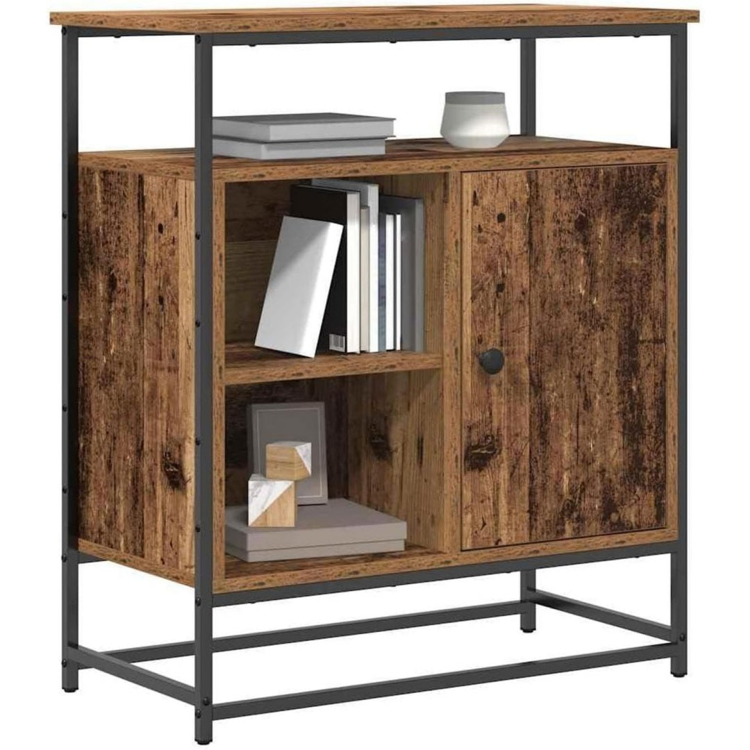 Buffet marron 2 portes finition mate pour le salon
