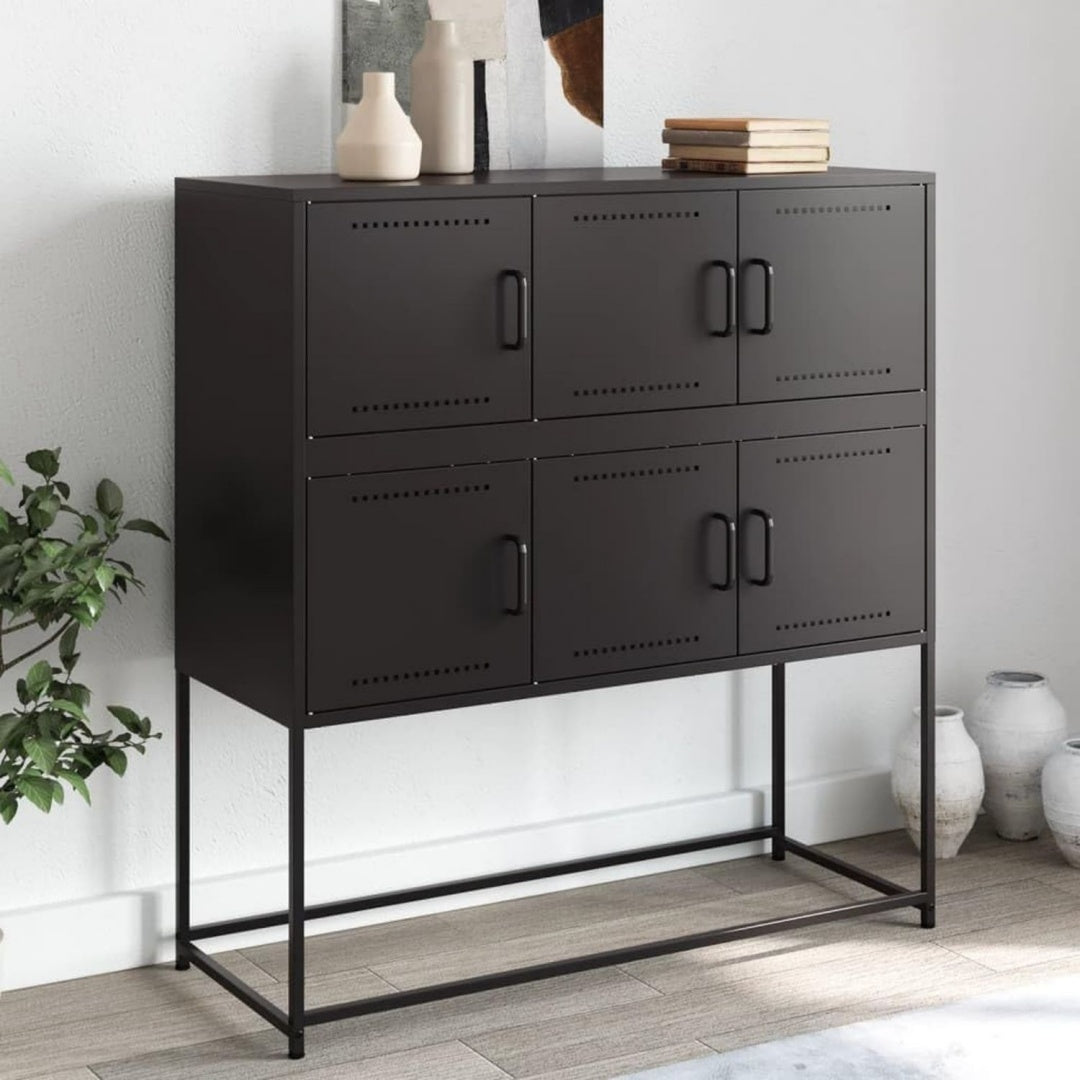 Buffet gris 6 portes pour salon