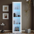 Vitrine en verre bordeaux 55 x 38 x 166 cm