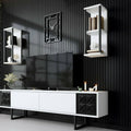 Esprit Moderne, banc TV noir en panneau de particules