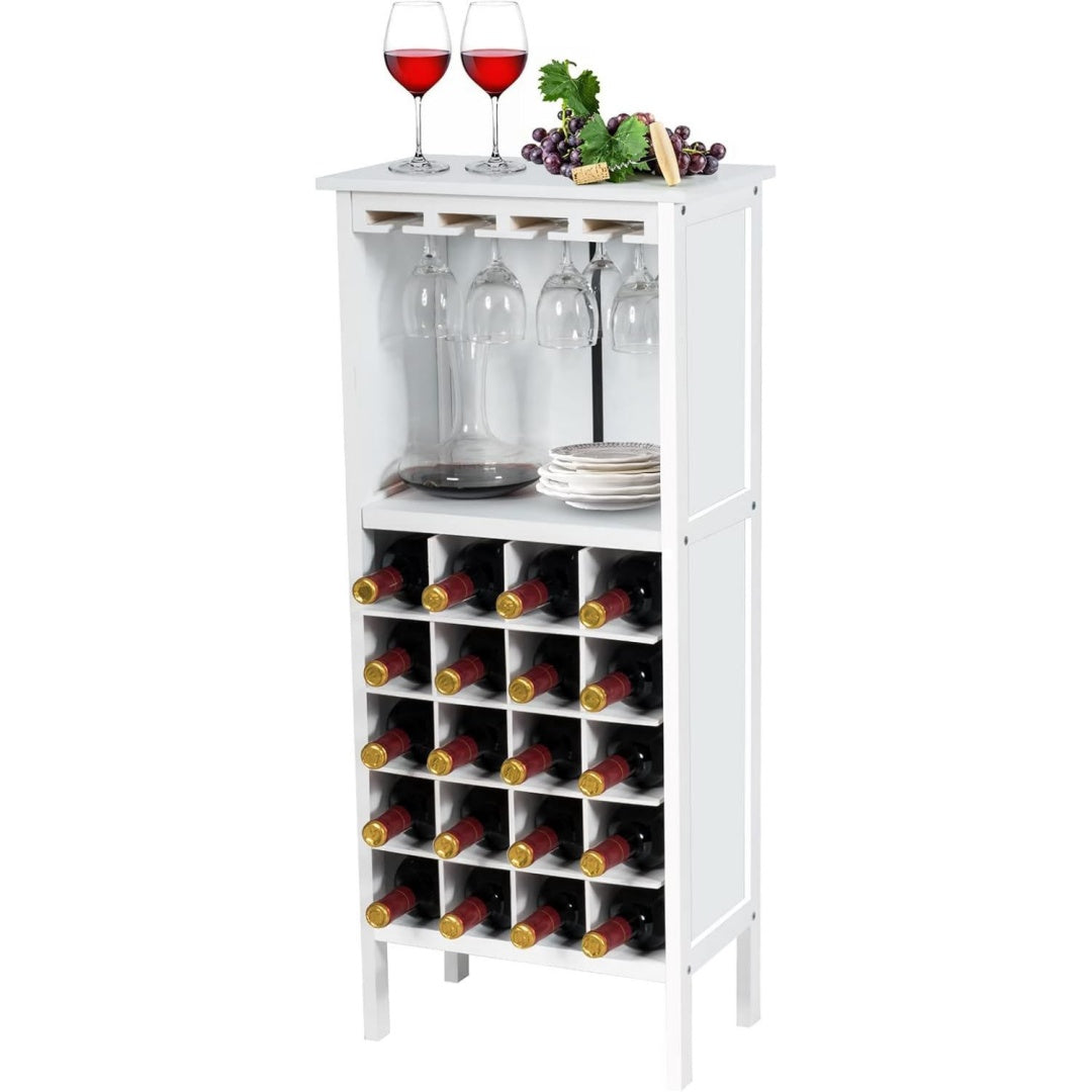 Superbe porte-bouteilles gris clair en verre 42 x 24.5 x 96 cm