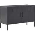 Buffet industriel acier gris fonce 40 x 100 x 65 cm
