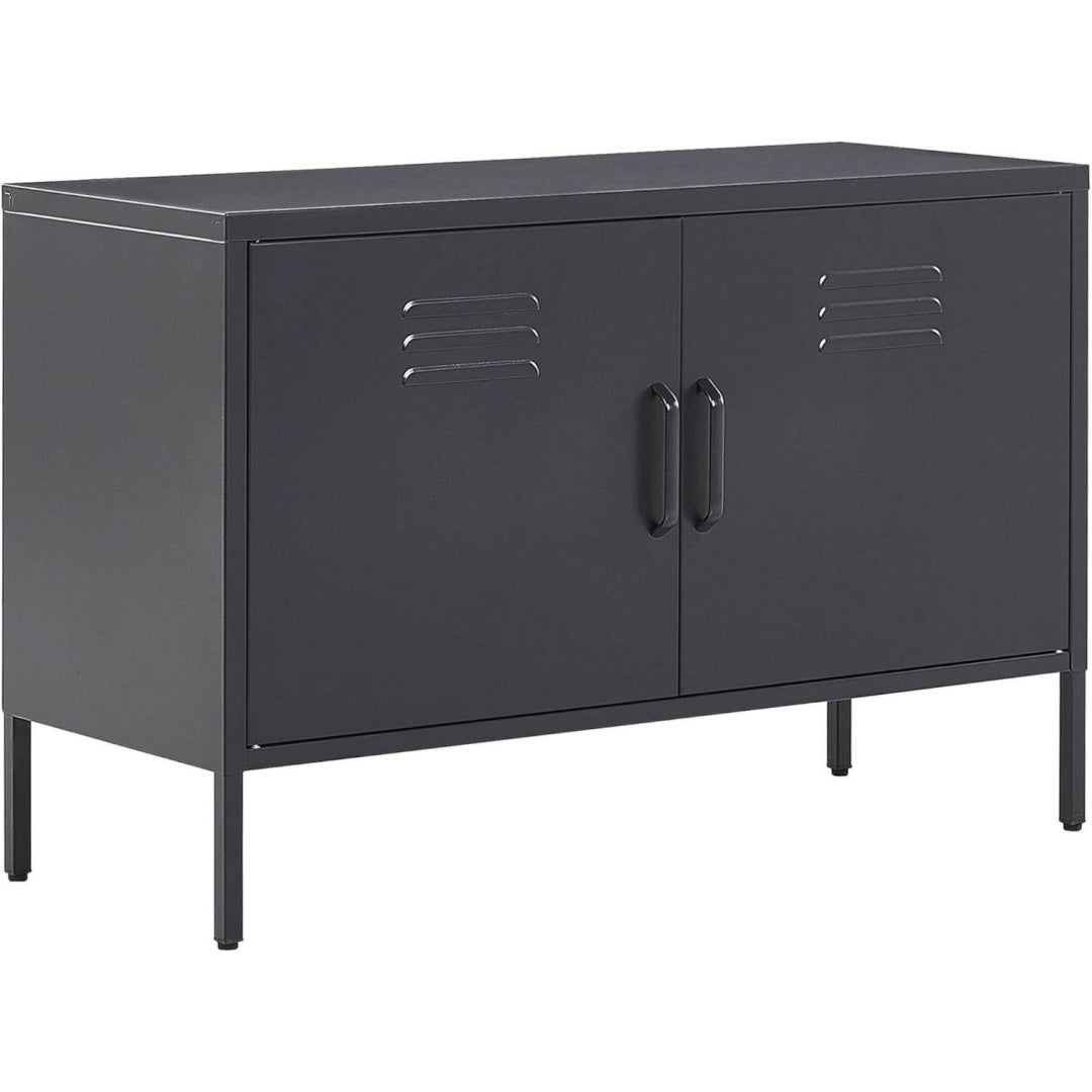Buffet industriel acier gris fonce 40 x 100 x 65 cm