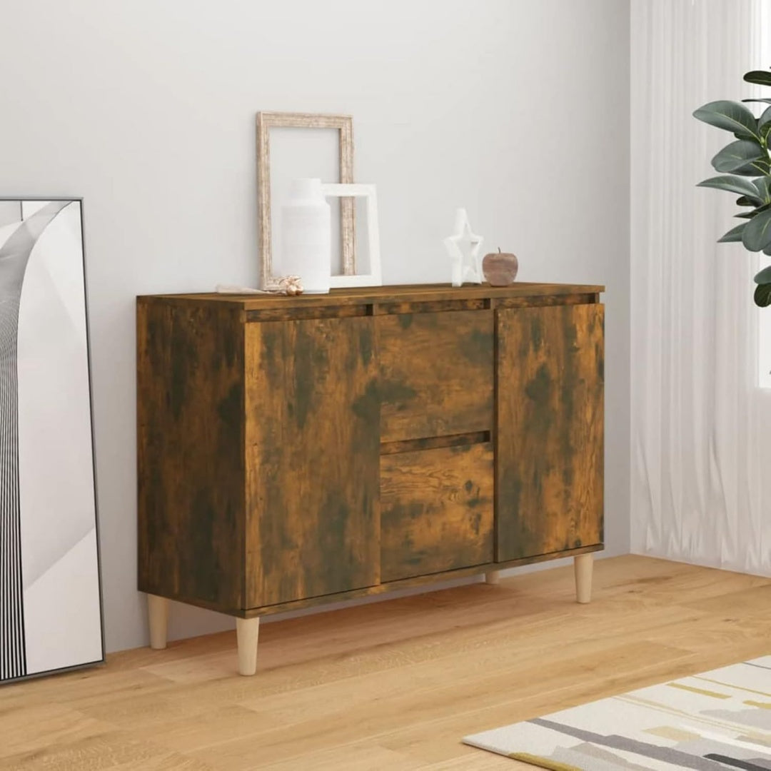 Buffet marron en chene robuste