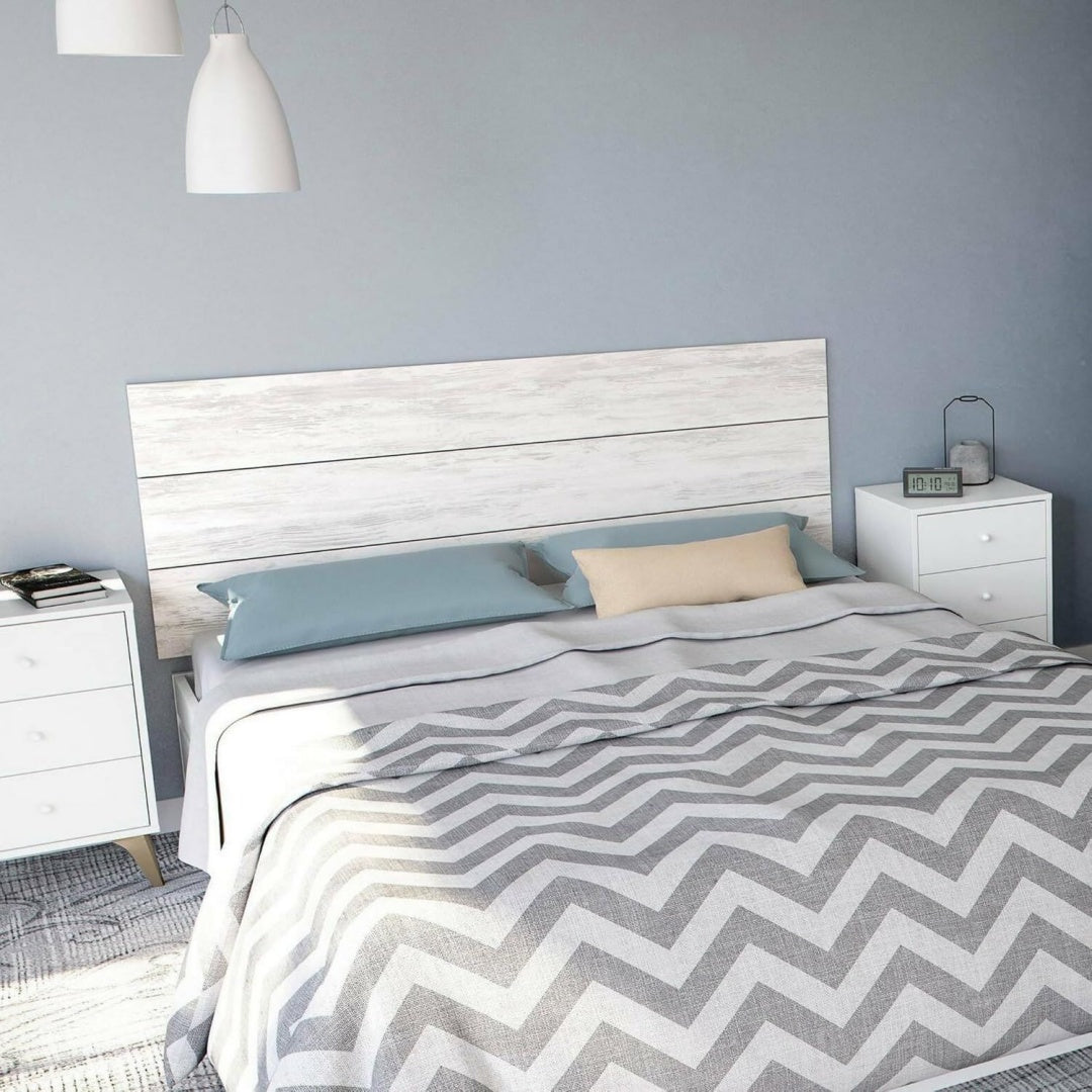 Moderne tete de lit gris clair style epure