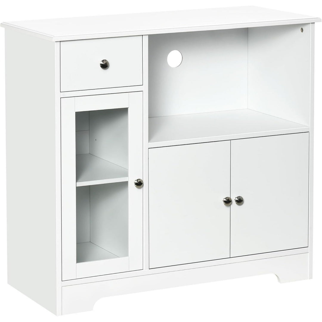Sideboard gris clair, touche classique 90 x 40 x 82cm