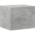 Armoire suspendue en MDF, gris, capacite de rangement importante