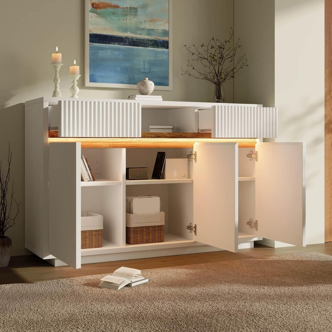 Solution, buffet marron en bois