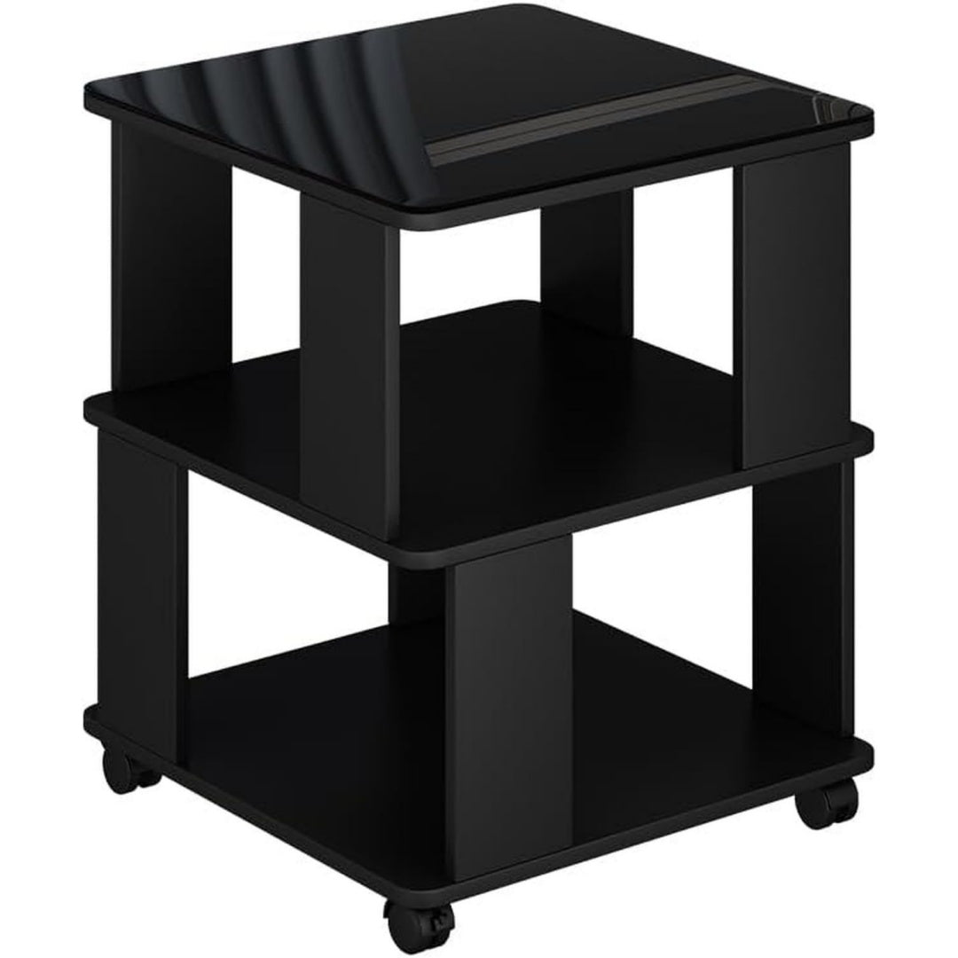 En verre table basse noir 50 x 50 x 60.5 cm
