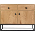 Marron sideboard en bois, 4 tiroirs