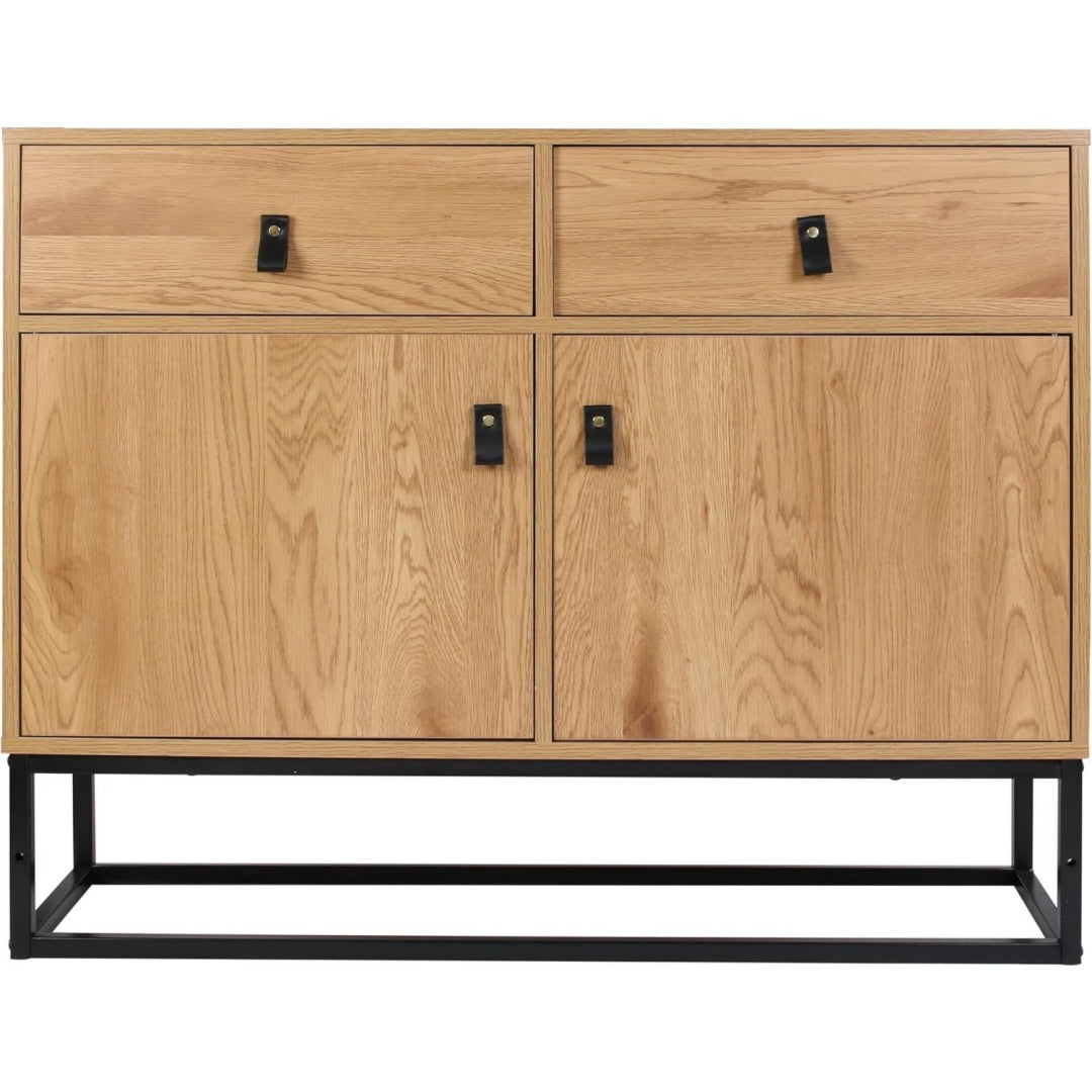 Marron sideboard en bois, 4 tiroirs