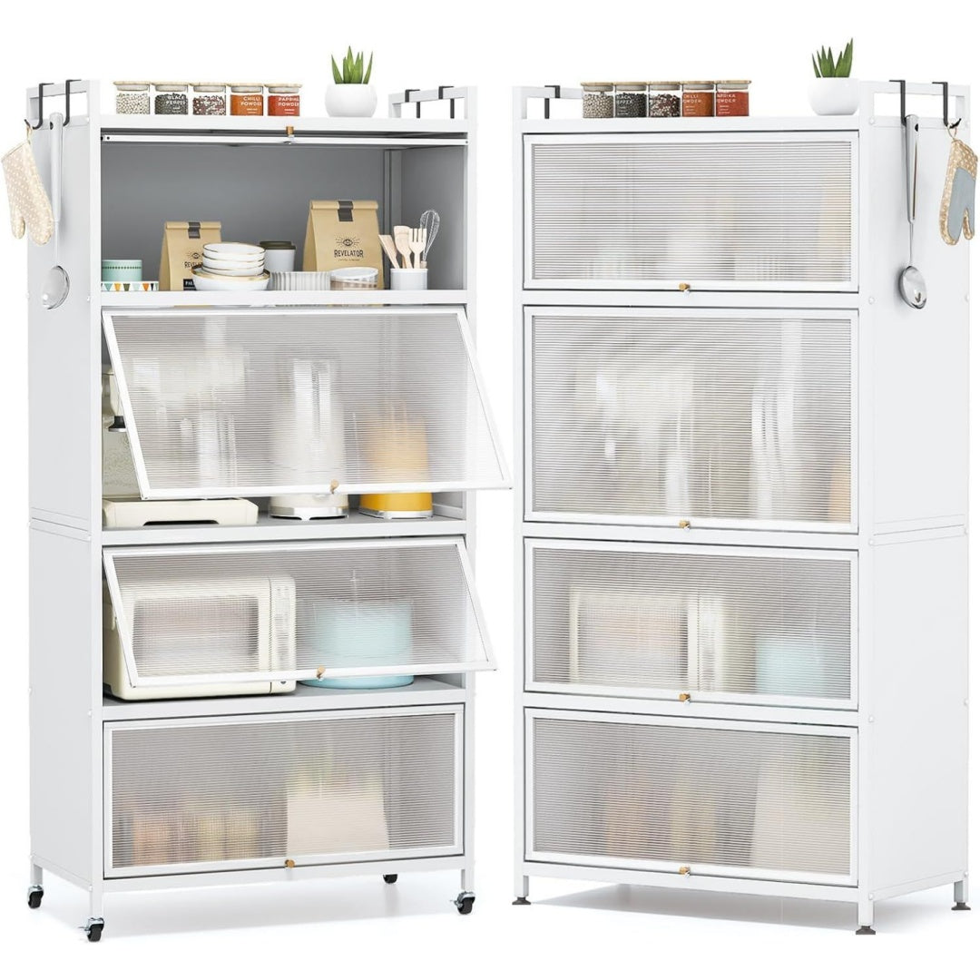 etagere lumineuse gris clair a plateau relevable