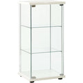 Buffet gris clair compact verre trempe 42.5 x 36.5 x 86 cm