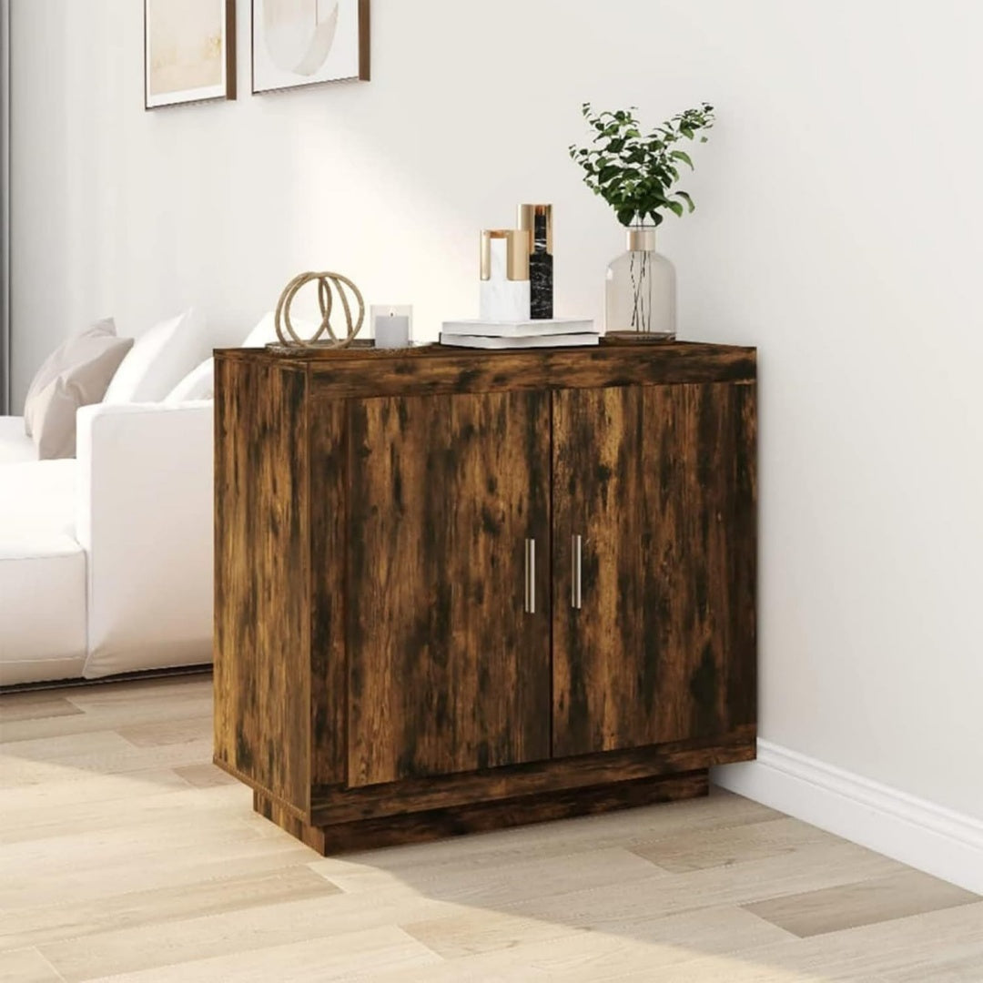 Buffet gris clair fonctionnel installation murale 2 portes