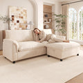 Divan design contemporaine beige en tissu
