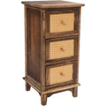 Commode marron 3 tiroirs vintage, style moderne