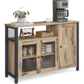 33 x 110 x 75 cm buffet marron avec portes vitrees