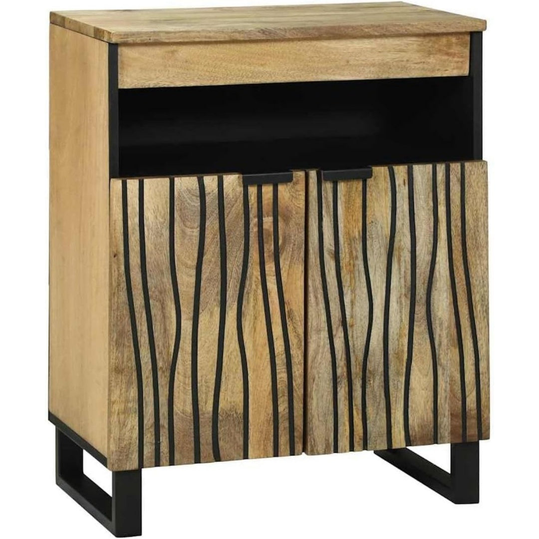 Sideboard esprit rustique marron en bois, usage exterieur