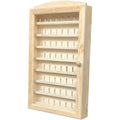 Vitrine dexposition de rangement beige en bois 30 x 6.5 x 54 cm