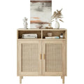 Buffet chaleureux contemporain en bois beige