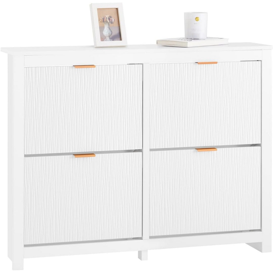 etagere a chaussures gris clair MDF 104 cm, rangement design moderne