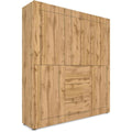 Buffet Finition chene marron 5 portes et 3 tiroirs