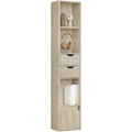 etagere bibliotheque marron avec 2 tiroirs