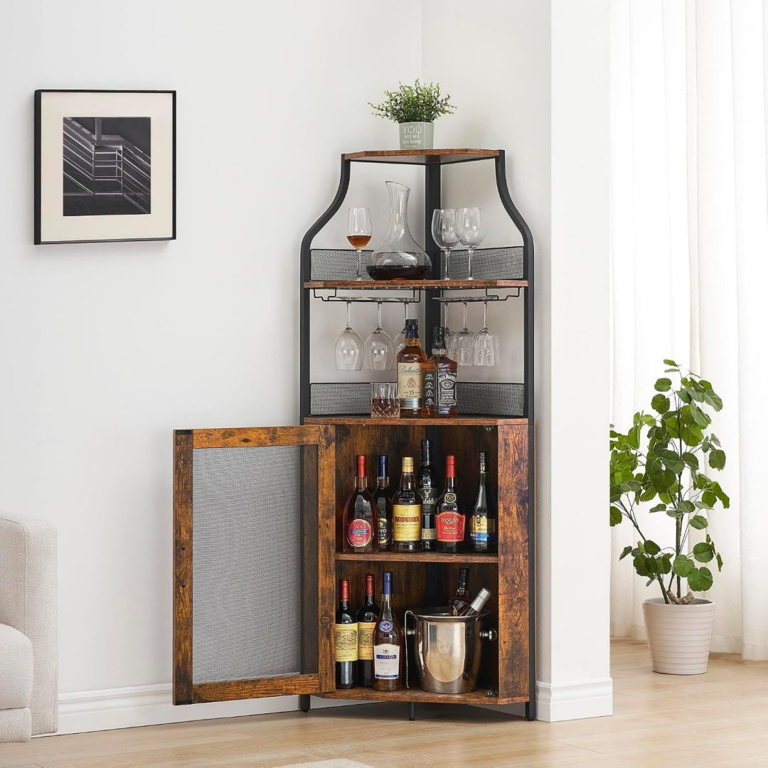 Cave a vin de rangement teinte gris clair, en verre, capacite optimale
